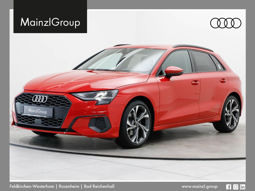 Audi A3 2023 г. Красный, пробег 33397 км