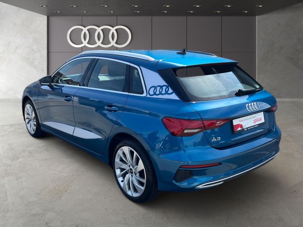 Audi A3 2022 г. Синий, пробег 33714 км