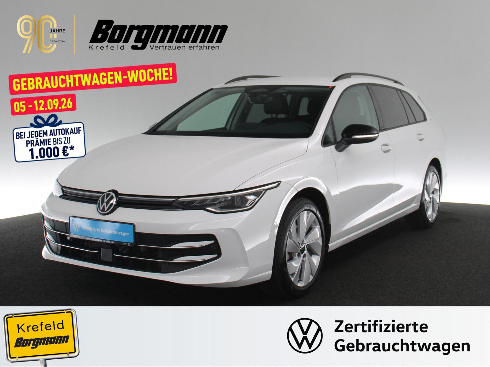 Volkswagen Golf 2025 г. Белый, пробег 6756 км