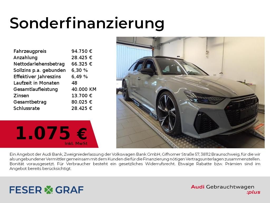 Audi RS6 2023 г. Серый, пробег 28700 км
