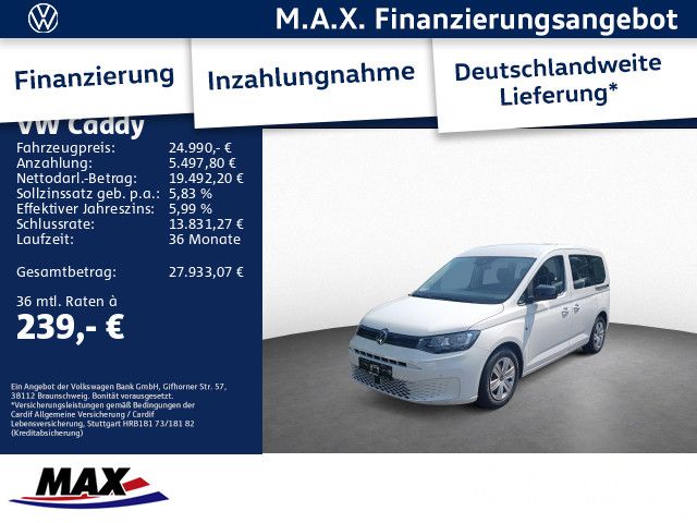 Volkswagen Caddy 2021 г. Белый, пробег 51000 км