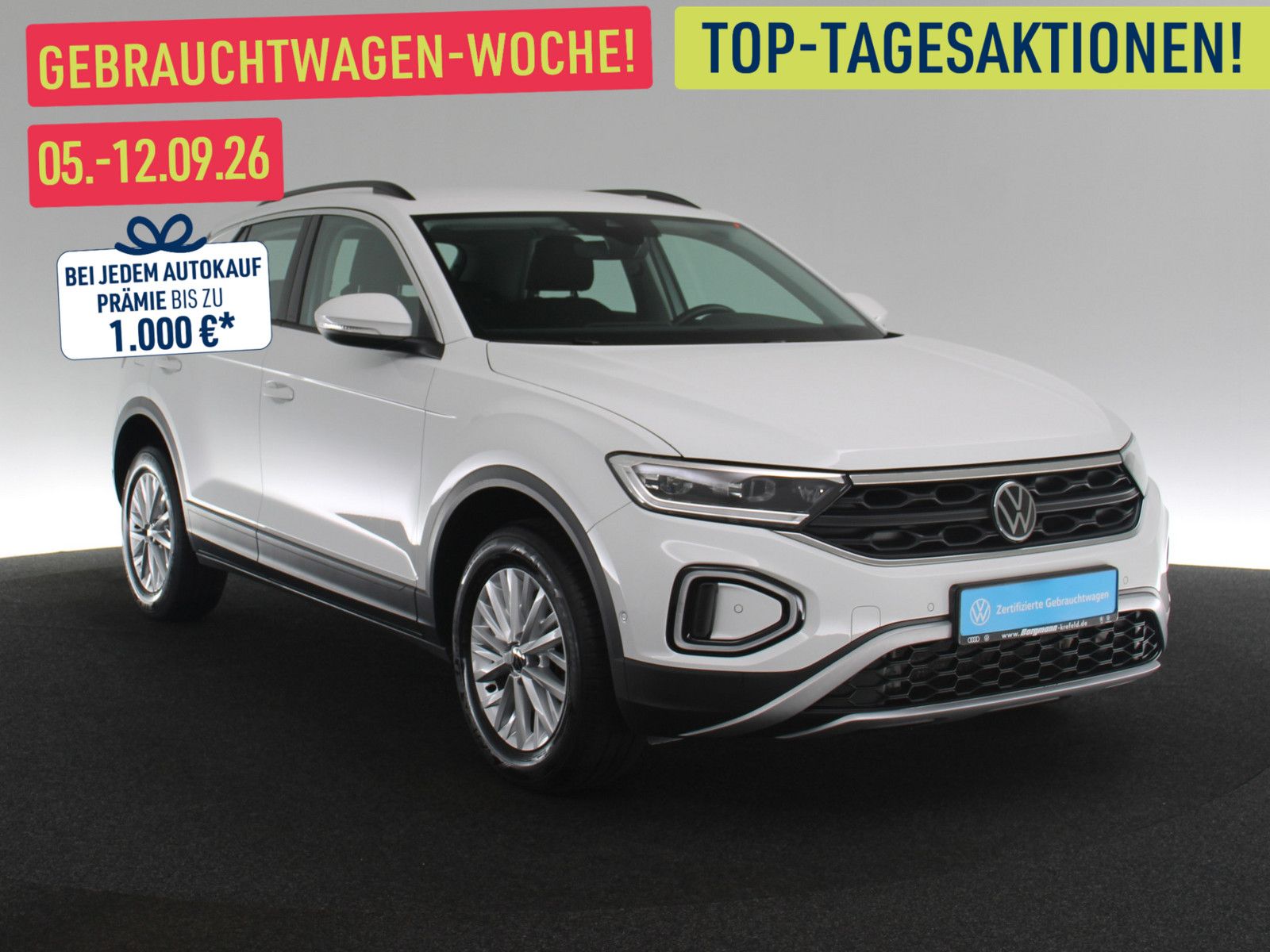 Volkswagen T-Roc 2023 г. Белый, пробег 47154 км