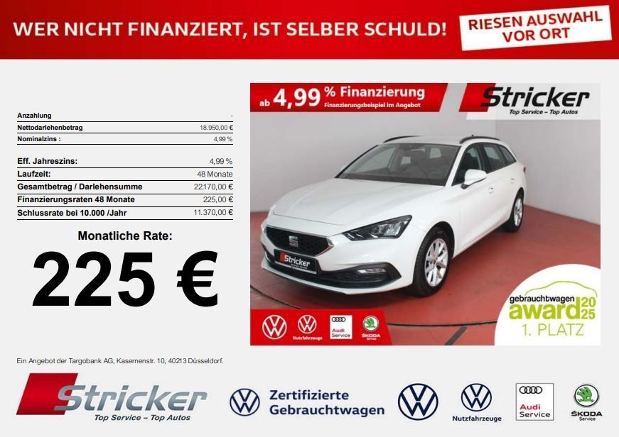 SEAT Leon 2022 г. Белый, пробег 58534 км