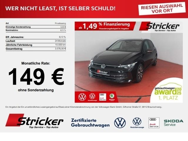 Volkswagen Golf 2025 г. Чёрный, пробег 23919 км