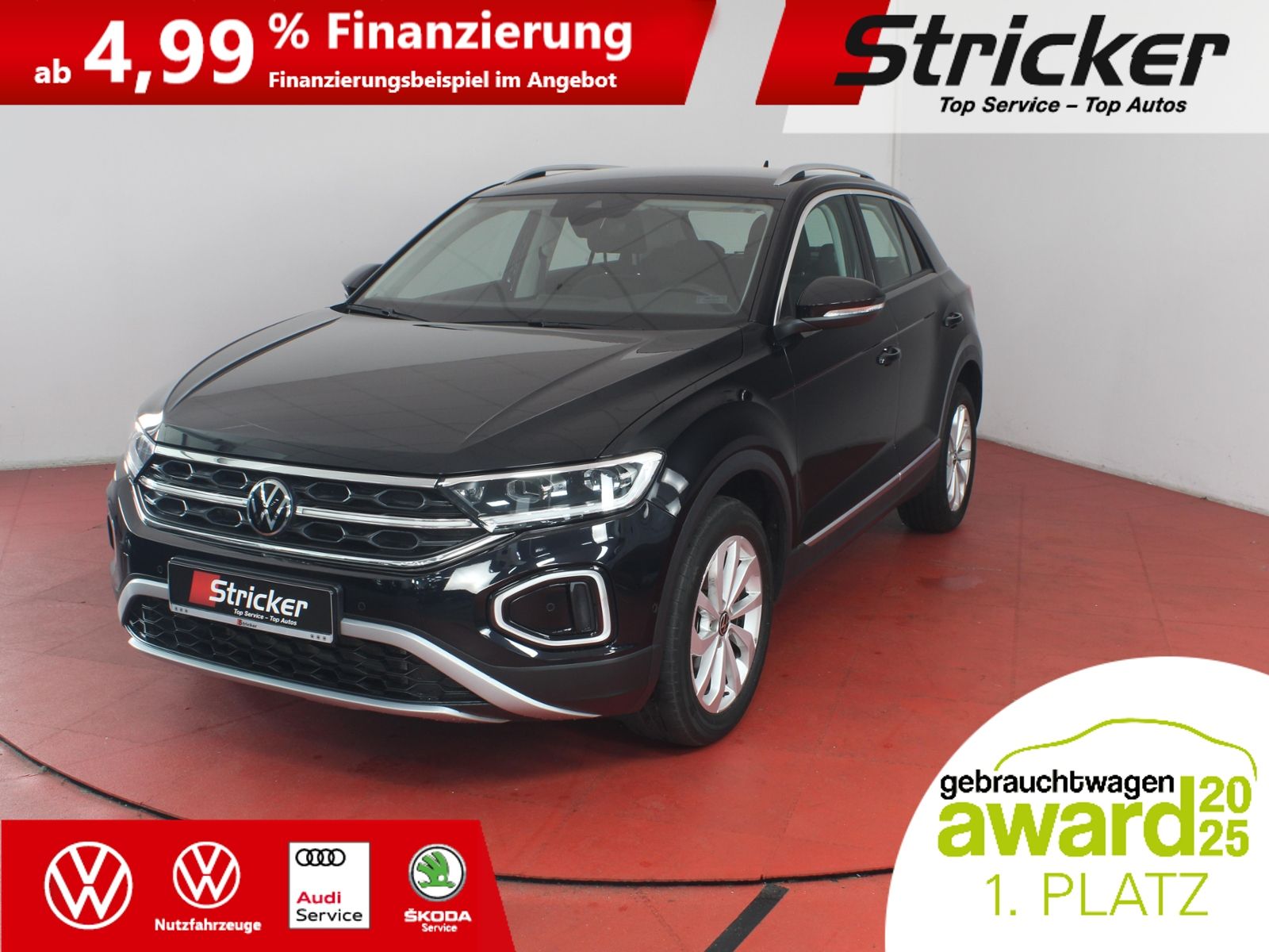 Volkswagen T-Roc 2022 г. Чёрный, пробег 36931 км