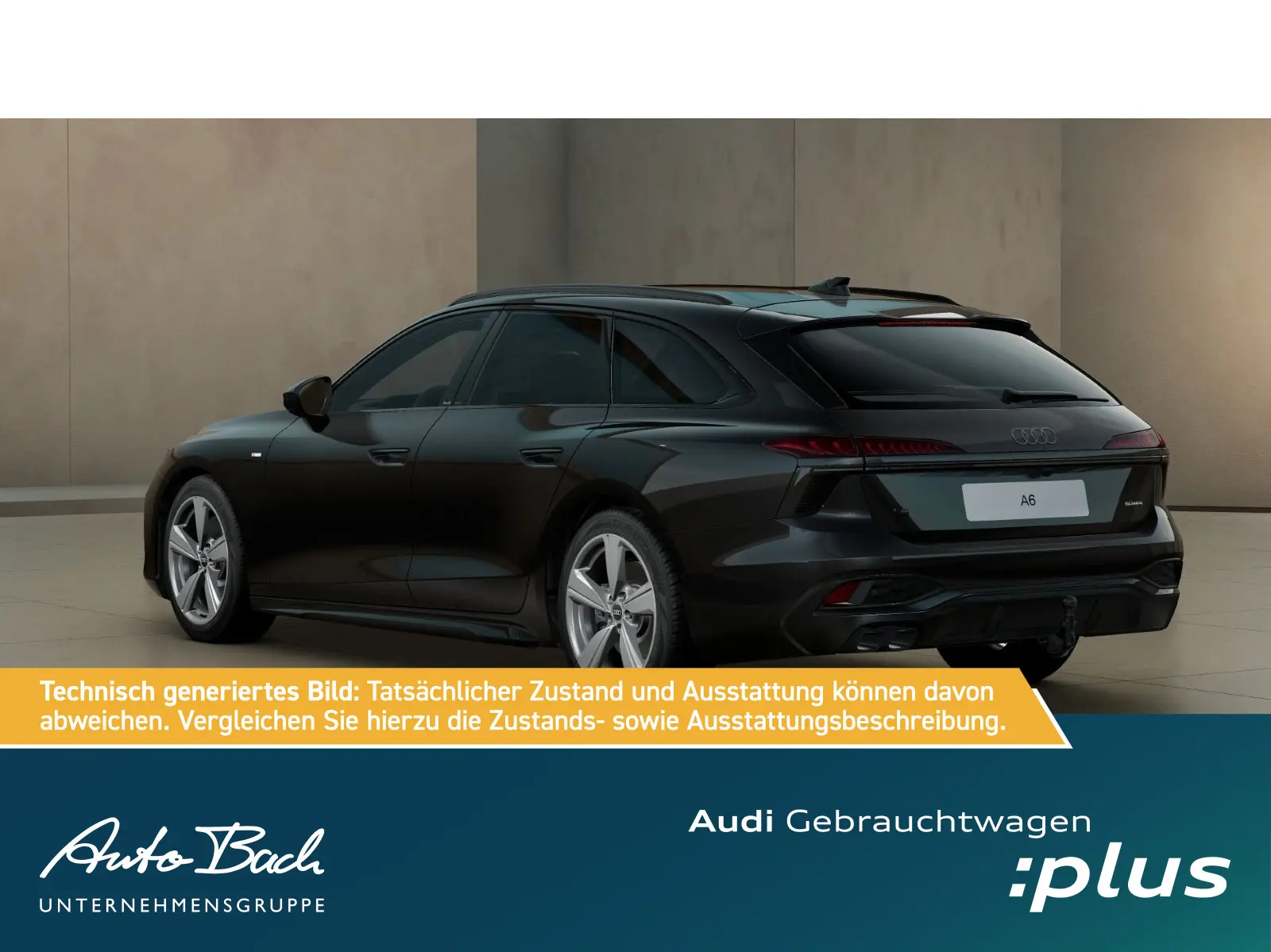 Audi A6 2025 г. Чёрный, пробег 20330 км