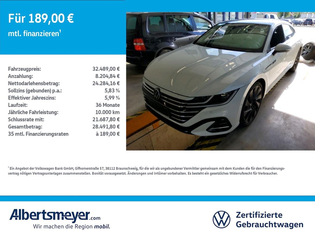 Volkswagen Arteon 2022 г. Белый, пробег 46860 км