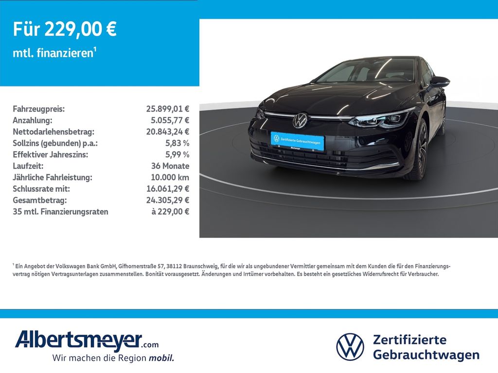 Volkswagen Golf 2024 г. Чёрный, пробег 24677 км