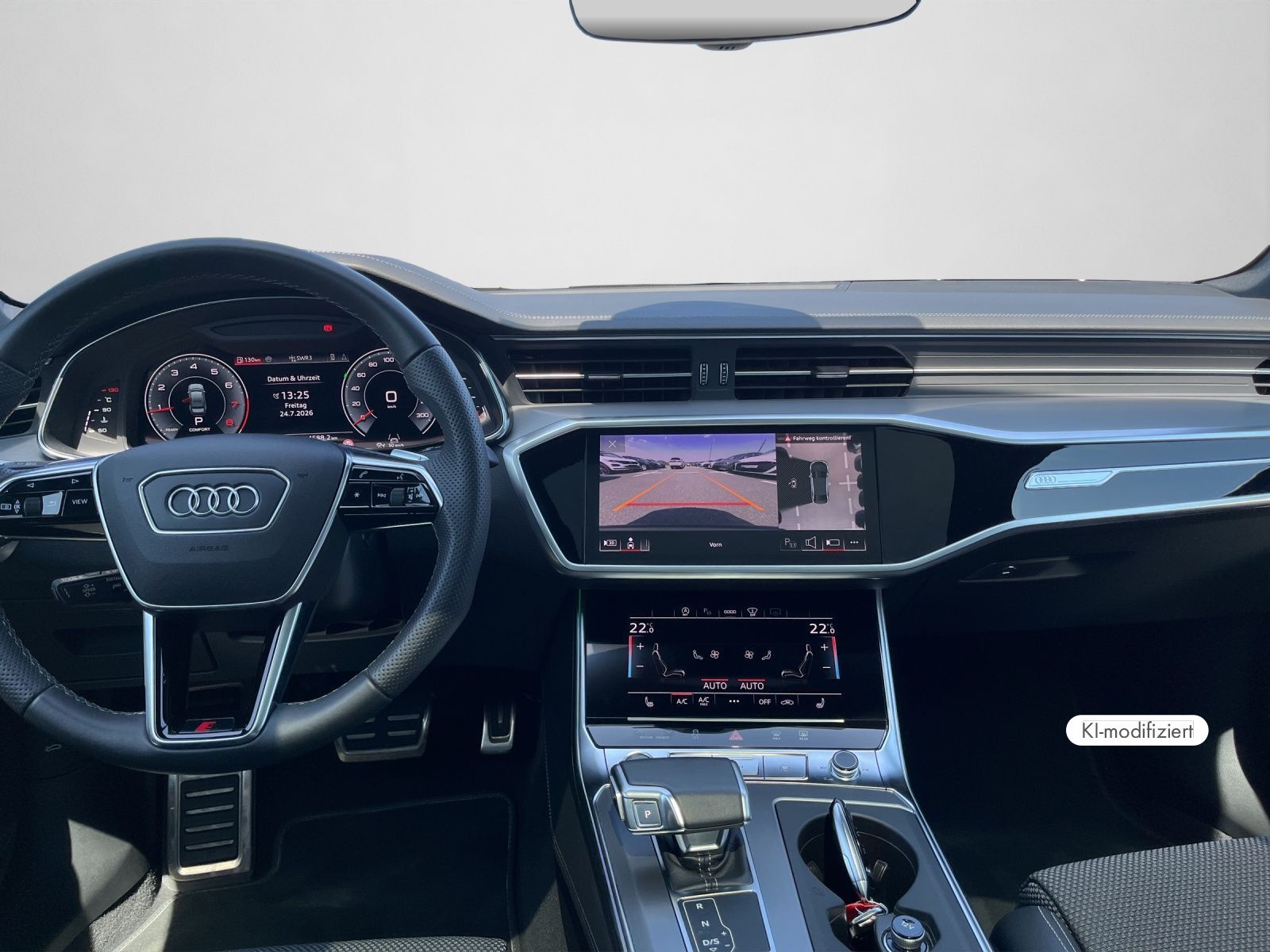 Audi A6 2024 г. Чёрный, пробег 45304 км