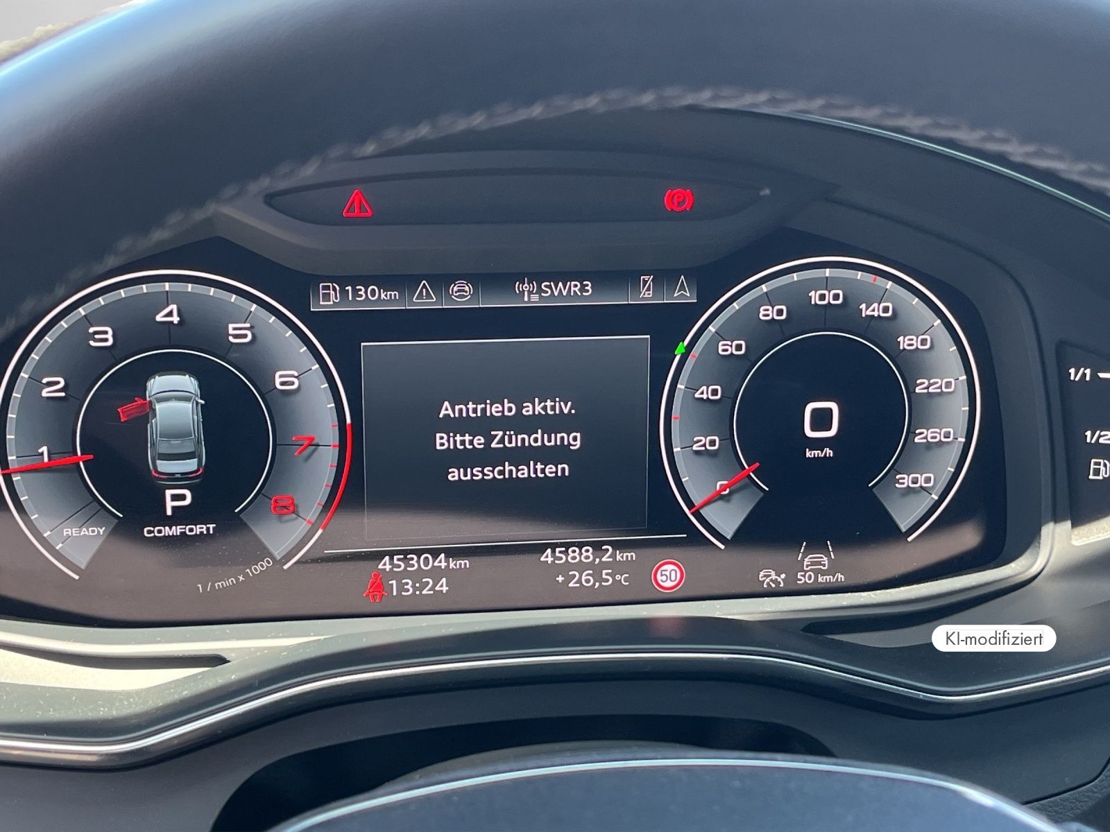 Audi A6 2024 г. Чёрный, пробег 45304 км