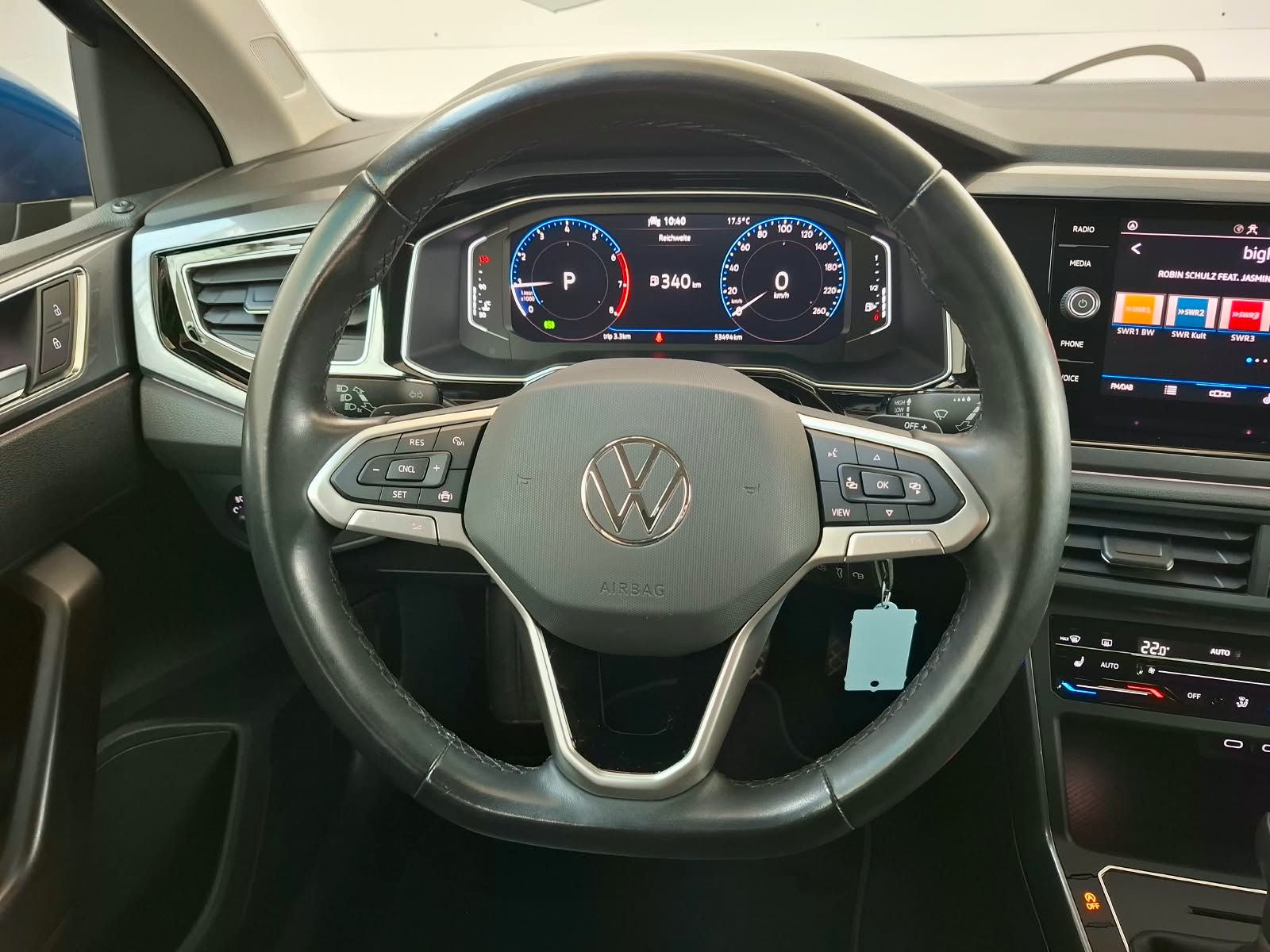 Volkswagen Polo 2022 г. Синий, пробег 53489 км