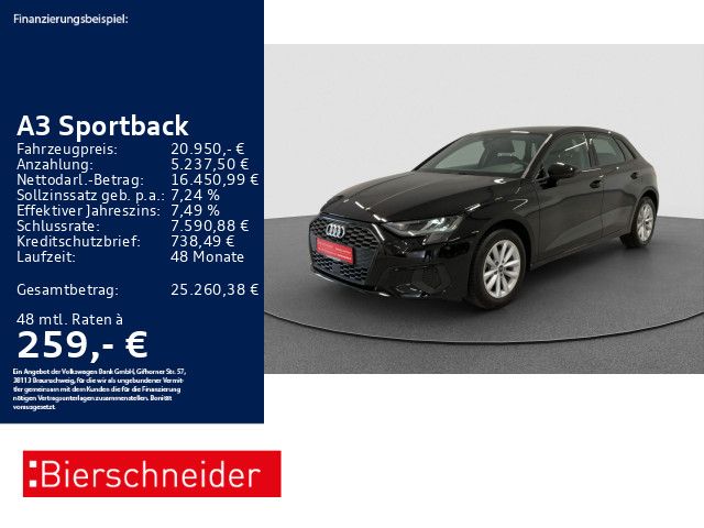 Audi A3 2023 г. Чёрный, пробег 46728 км