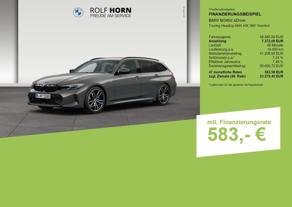 BMW M340D 2023 г. Серебристый, пробег 45323 км