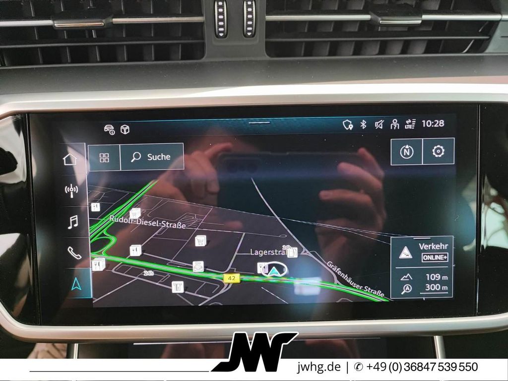 Audi A6 2024 г. Чёрный, пробег 25600 км