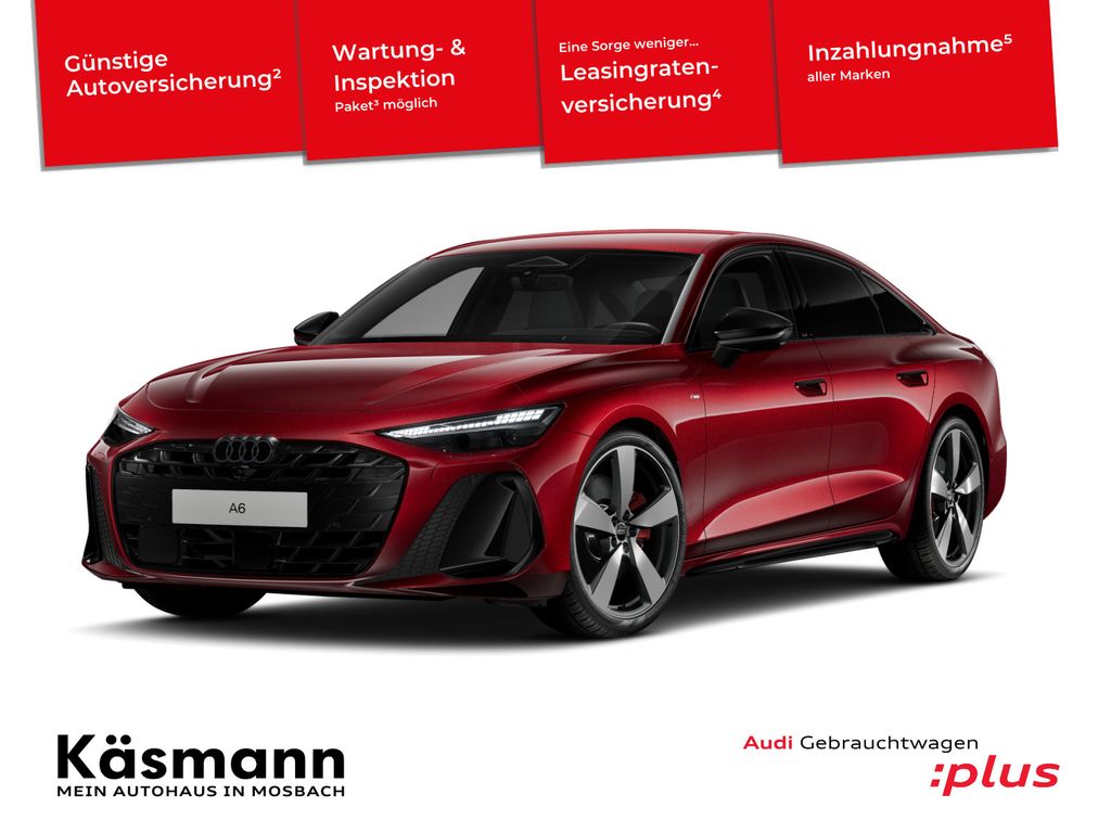Audi A6 2025 г. Красный, пробег 9264 км