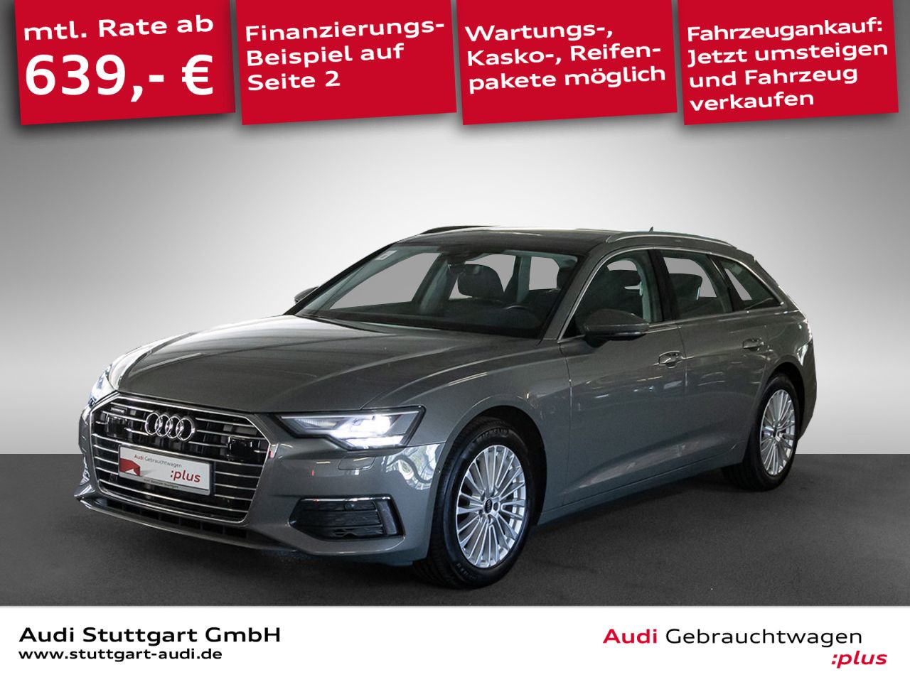 Audi A6 2023 г. Серый, пробег 38437 км