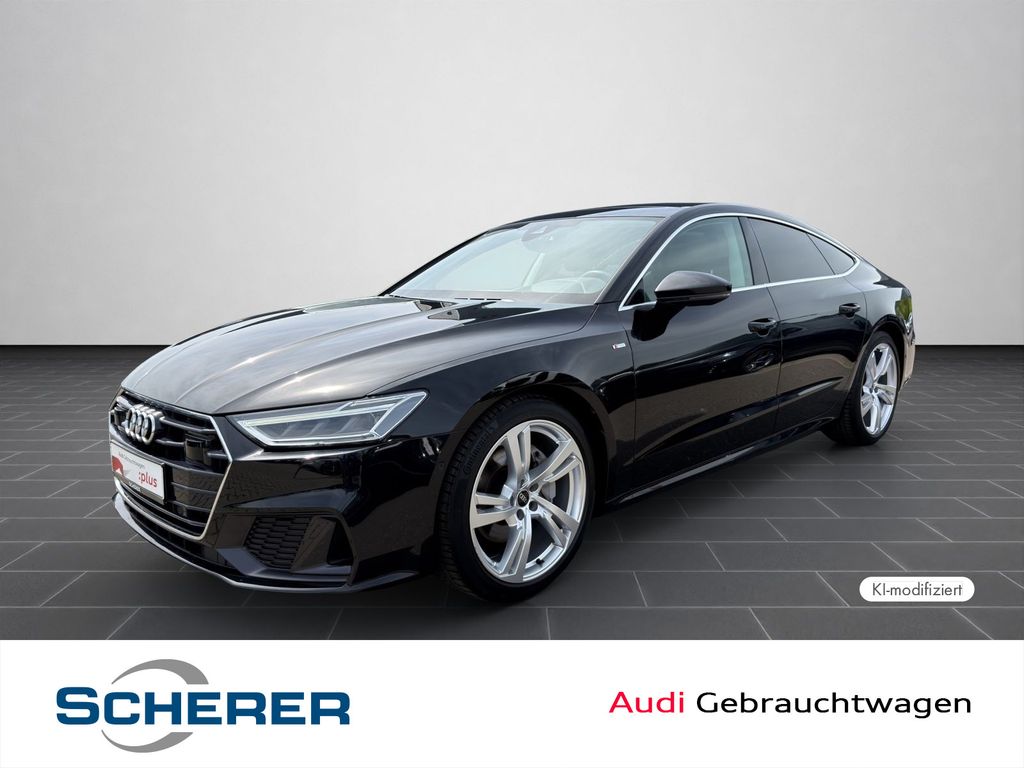 Audi A7 2023 г. Чёрный, пробег 45400 км