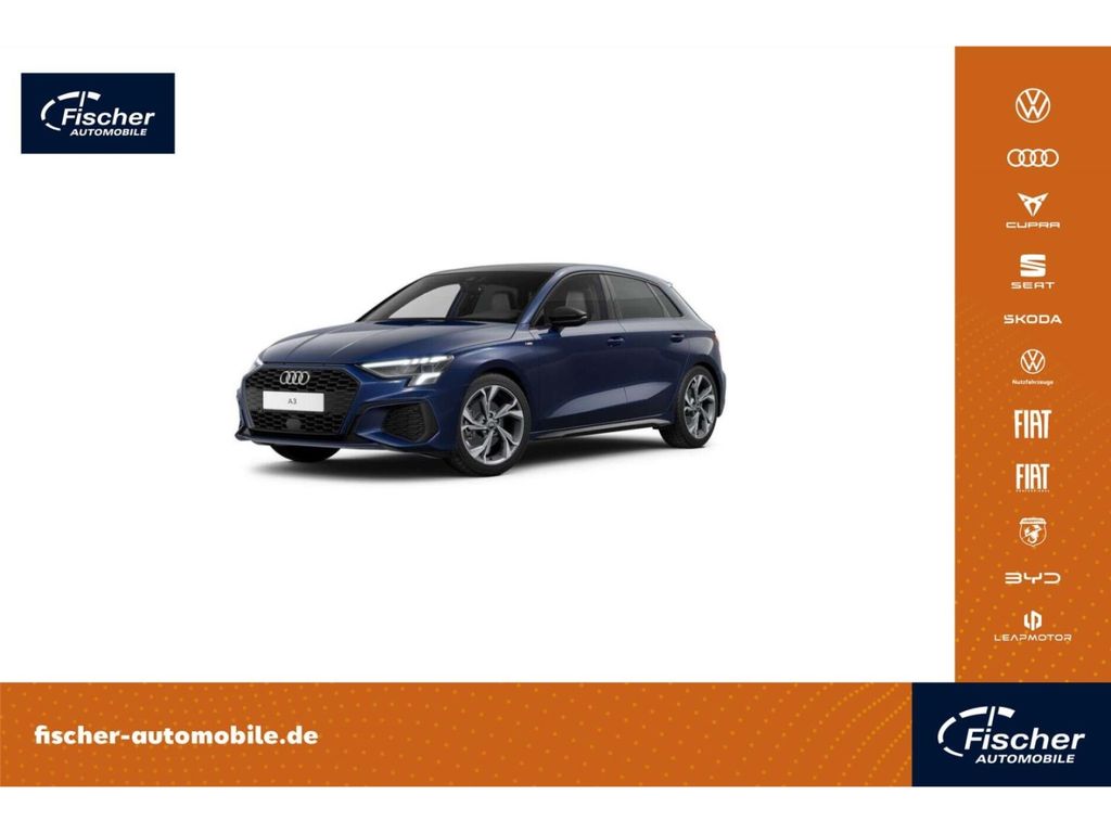 Audi A3 2023 г. Синий, пробег 25289 км