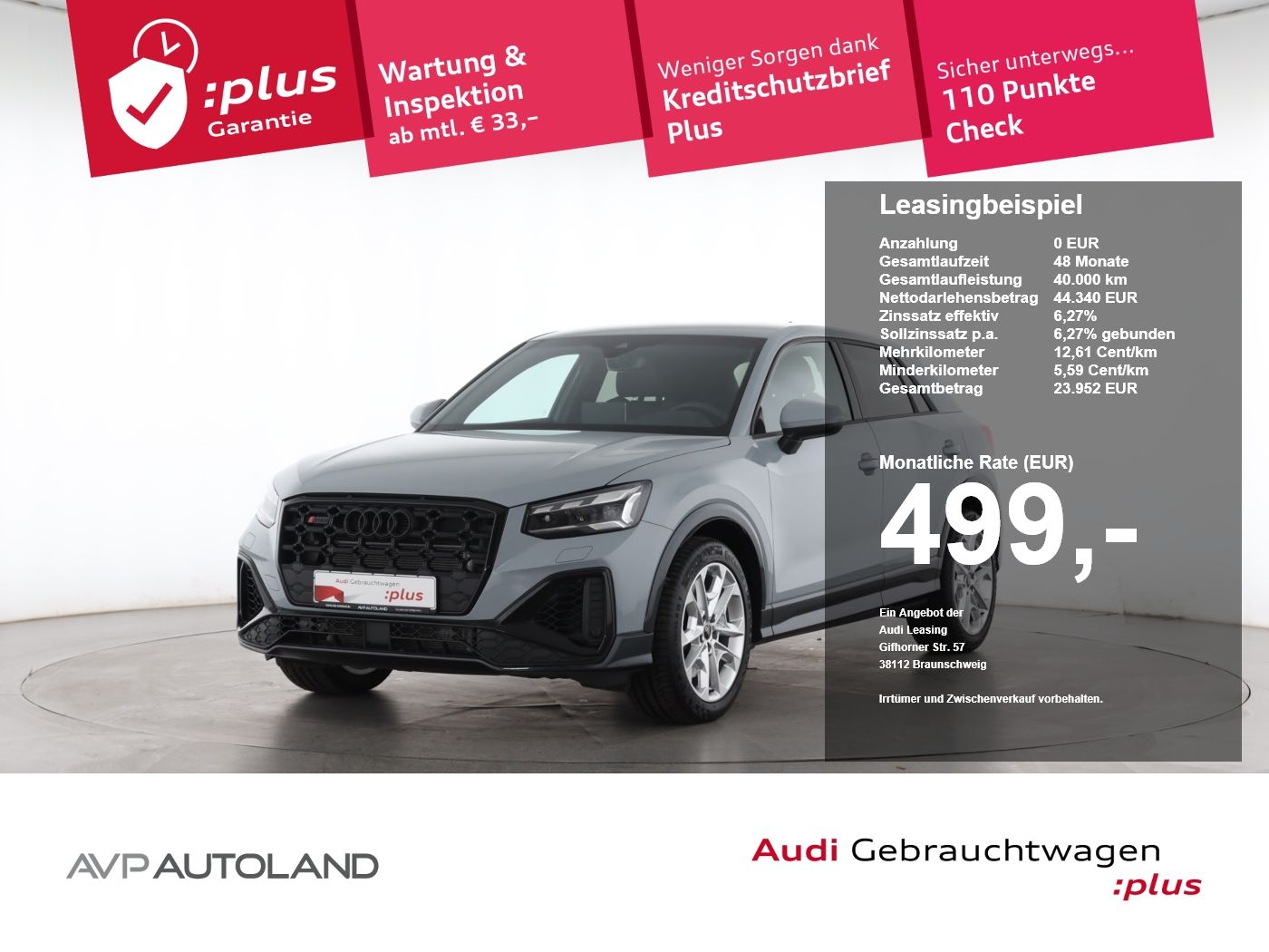 Audi SQ2 2025 г. Серый, пробег 7881 км