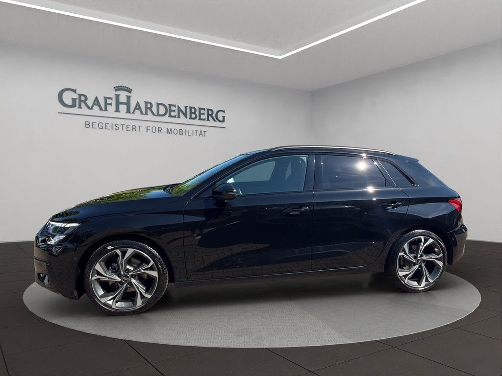 Audi A3 2024 г. Чёрный, пробег 23900 км