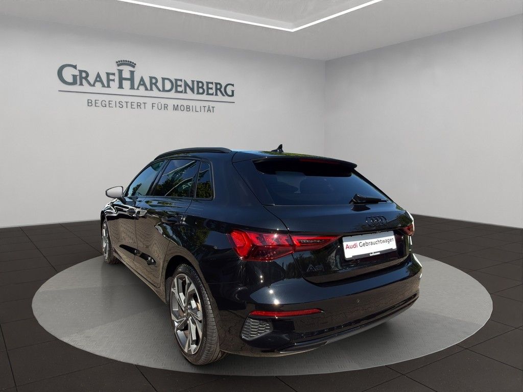 Audi A3 2024 г. Чёрный, пробег 23900 км