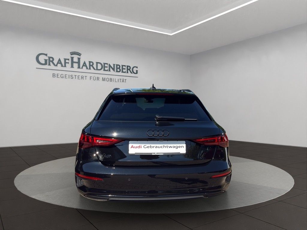 Audi A3 2024 г. Чёрный, пробег 23900 км
