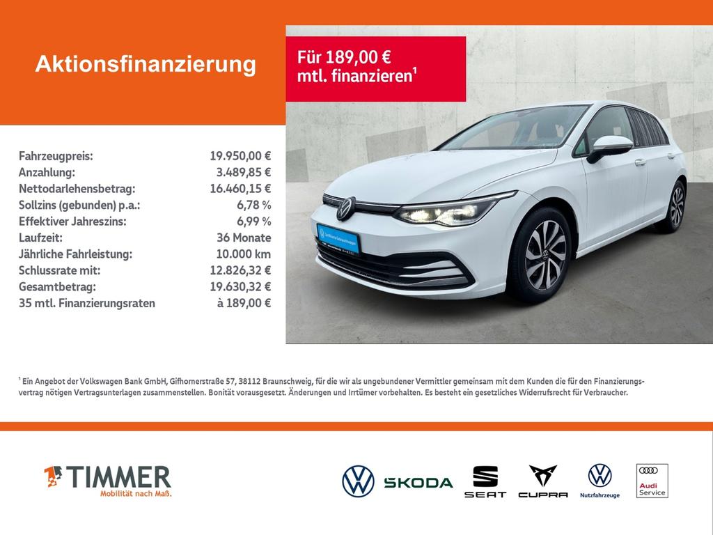 Volkswagen Golf 2022 г. Белый, пробег 40516 км