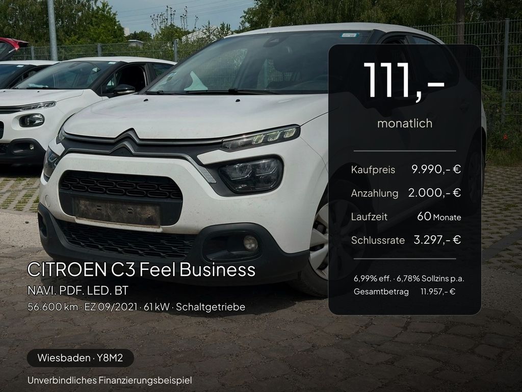 Citroen C3 2021 г. Белый, пробег 56600 км