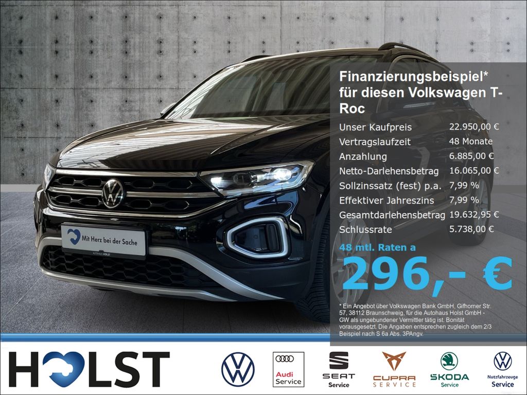 Volkswagen T-Roc 2022 г. Чёрный, пробег 49465 км