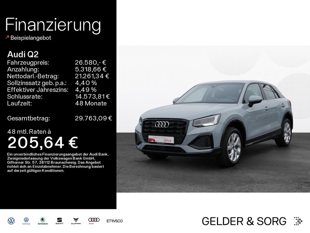 Audi Q2 2024 г. Серый, пробег 44000 км