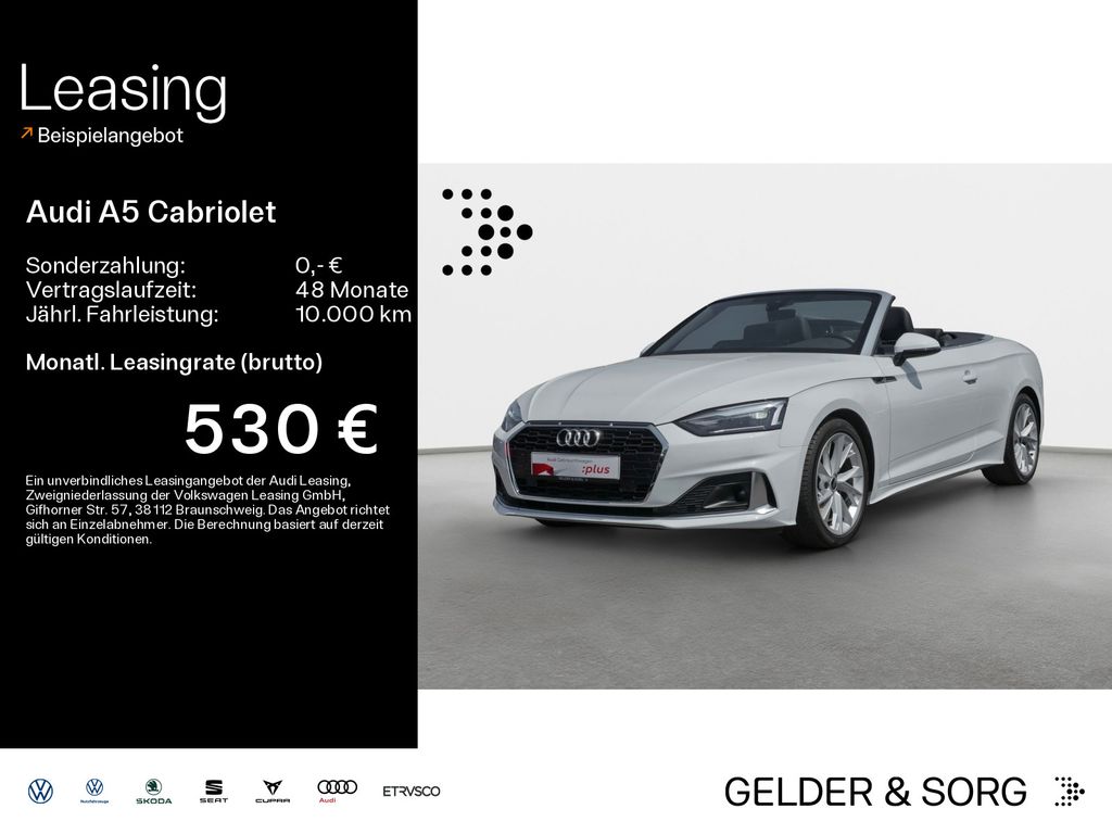 Audi A5 2022 г. Белый, пробег 31385 км