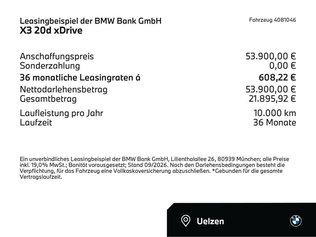 BMW X3 2025 г. Серый, пробег 24413 км