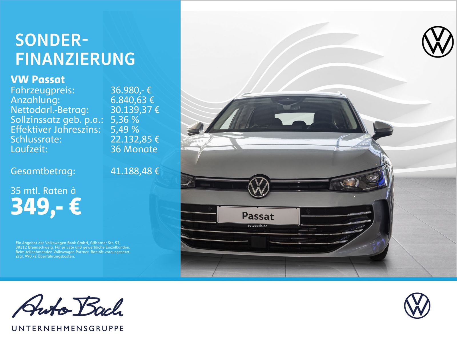 Volkswagen PASSAT VARIANT 2024 г. Серебристый, пробег 48950 км