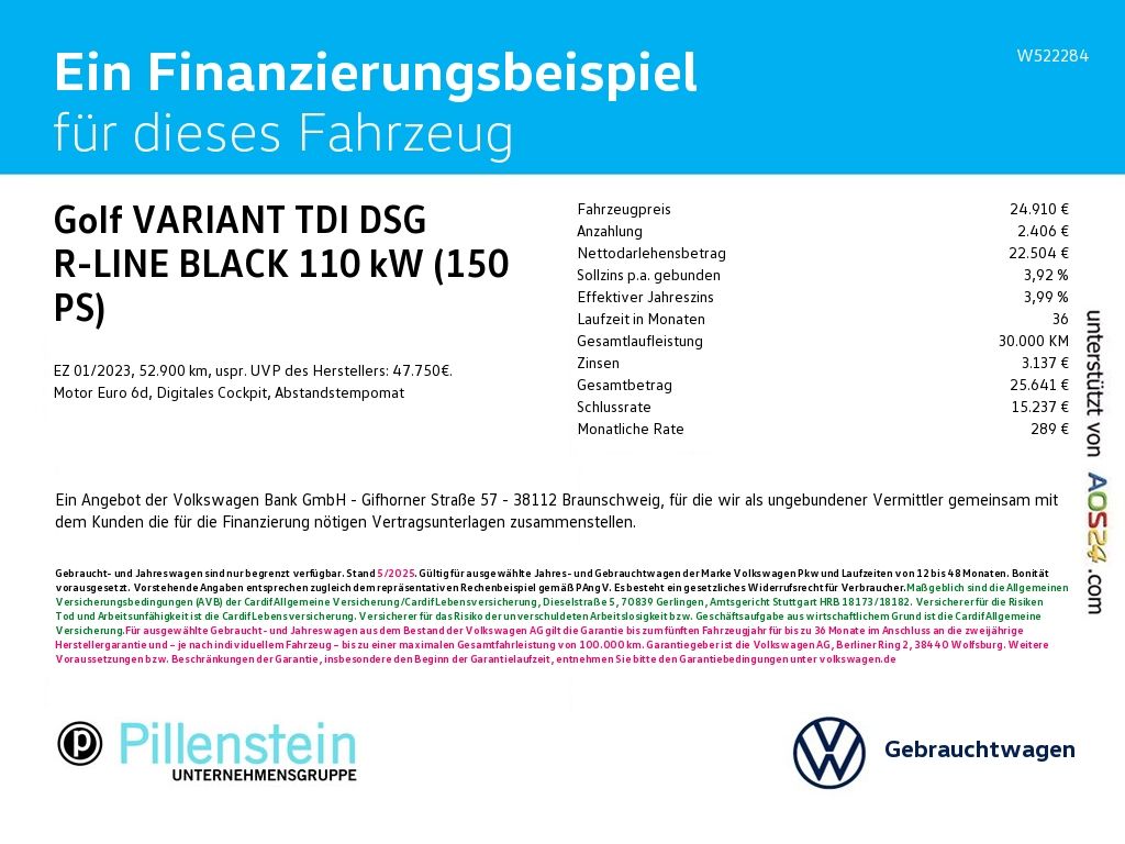 Volkswagen Golf 2023 г. Чёрный, пробег 52900 км
