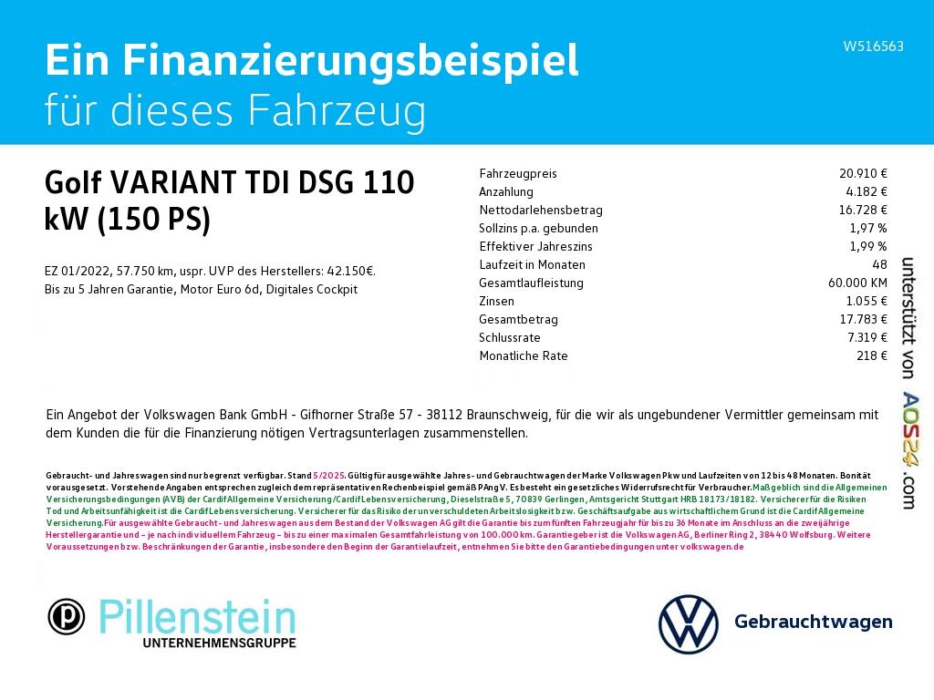 Volkswagen Golf 2022 г. Чёрный, пробег 57750 км