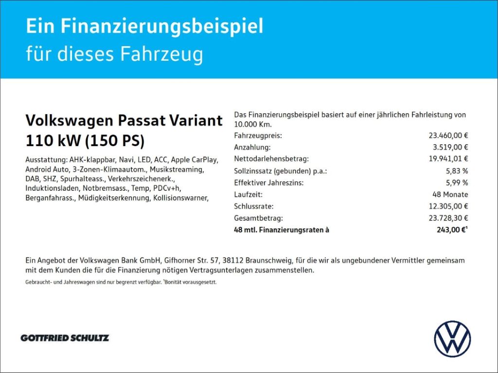 Volkswagen PASSAT VARIANT 2022 г. Чёрный, пробег 54562 км