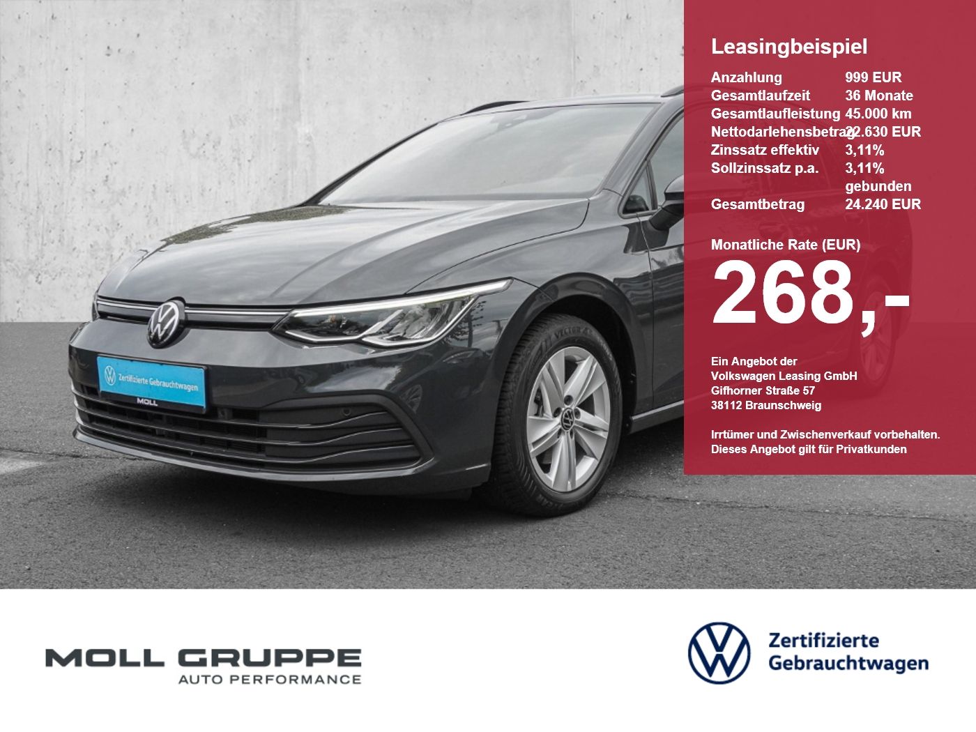 Volkswagen Golf 2024 г. Серый, пробег 24655 км