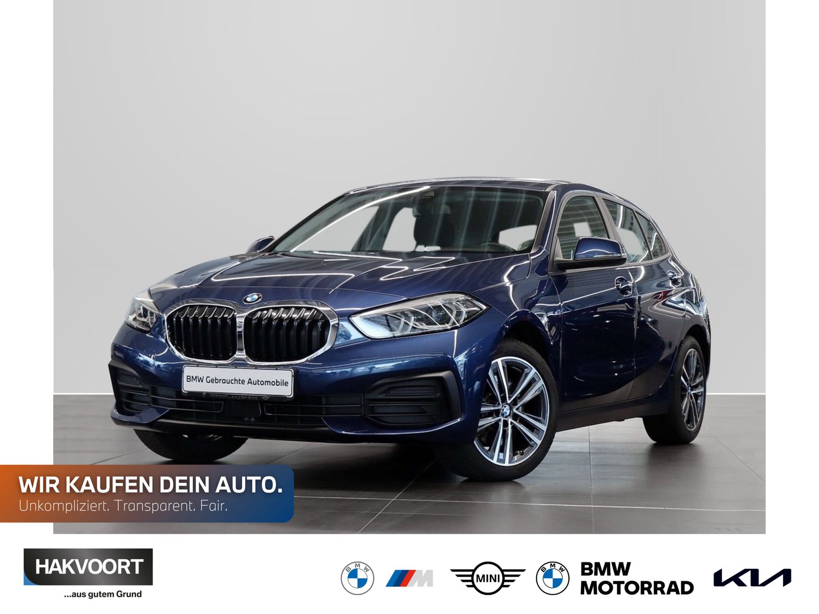 BMW 118 2024 г. Синий, пробег 34551 км