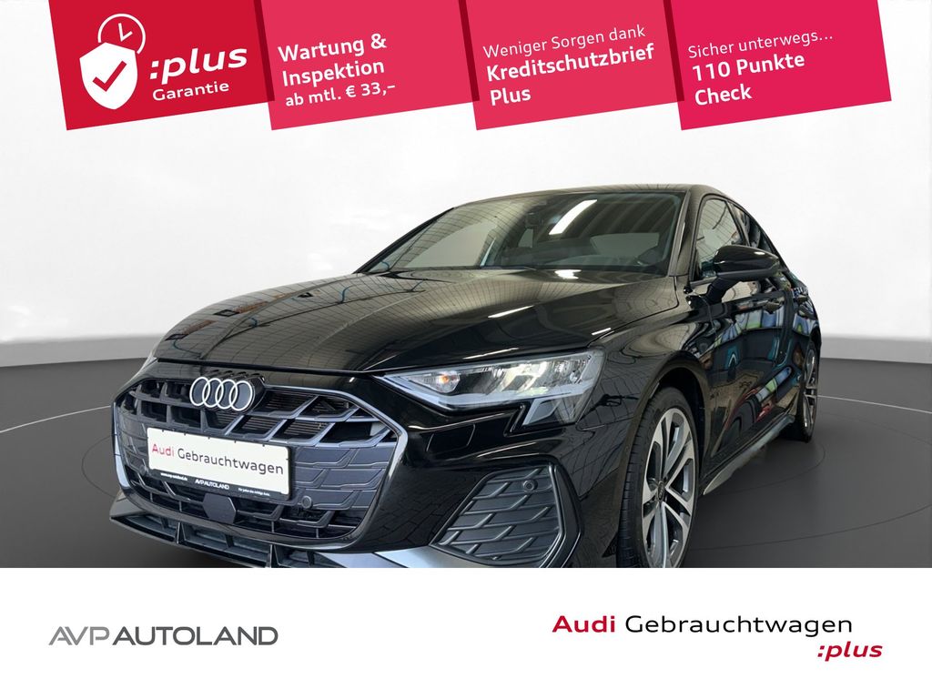 Audi A3 2025 г. Чёрный, пробег 39500 км