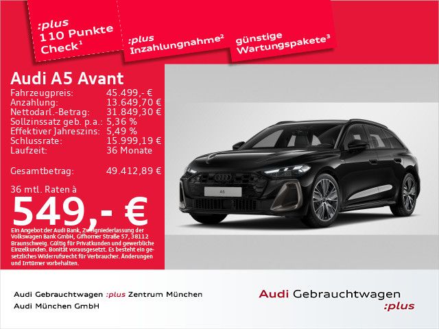 Audi A5 2025 г. Чёрный, пробег 27392 км