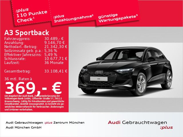 Audi A3 2026 г. Чёрный, пробег 27862 км