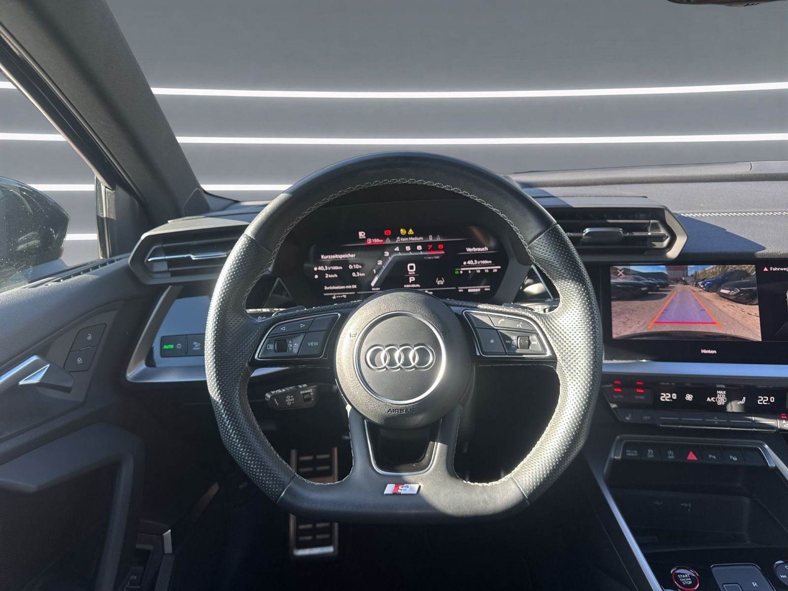 Audi S3 2023 г. Чёрный, пробег 46742 км