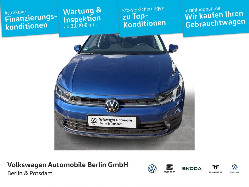 Volkswagen Polo 2023 г. Синий, пробег 35500 км