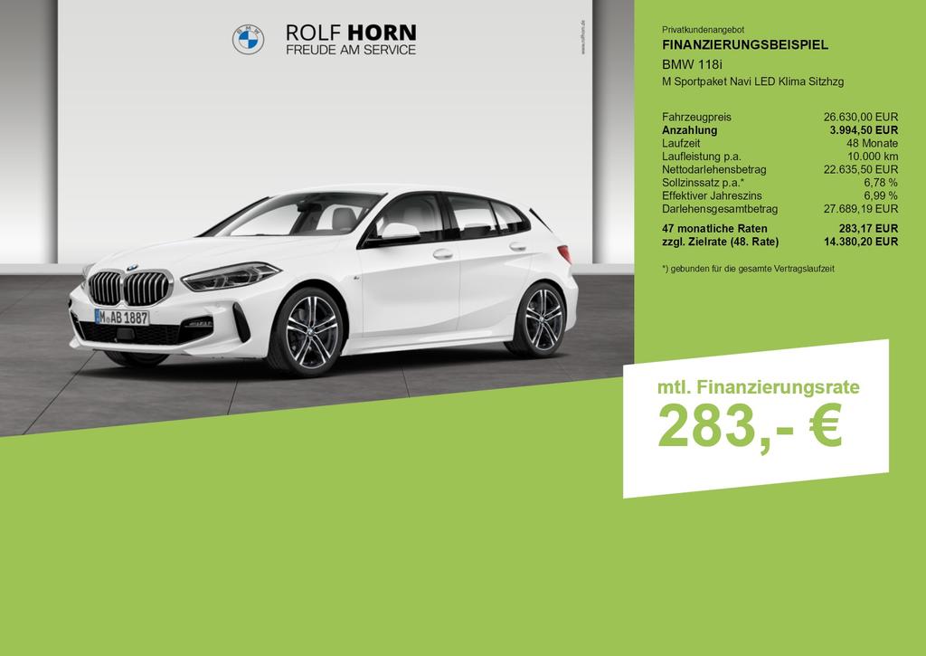 BMW 118 2024 г. Белый, пробег 39537 км