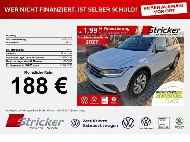 Volkswagen Tiguan 2022 г. Белый, пробег 47015 км