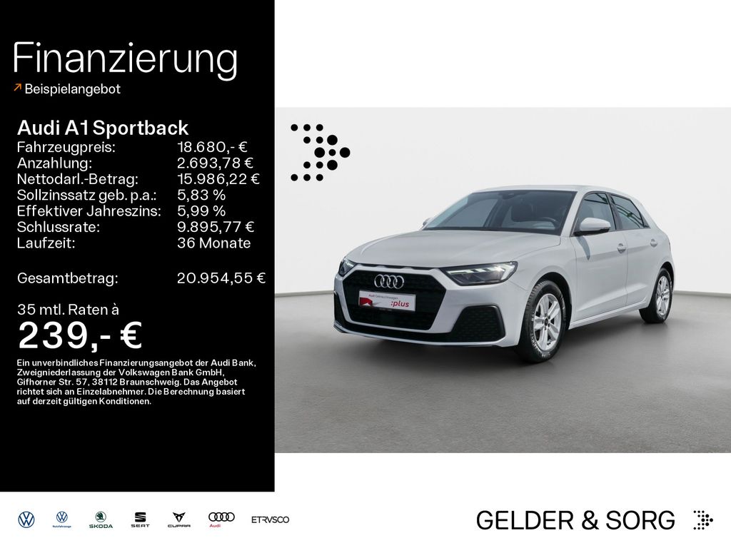 Audi A1 2023 г. Белый, пробег 48250 км