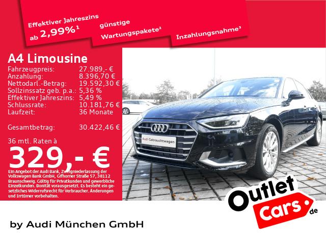 Audi A4 2024 г. Чёрный, пробег 41917 км