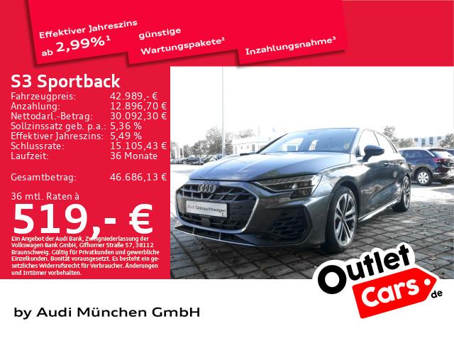 Audi S3 2025 г. Серый, пробег 13183 км
