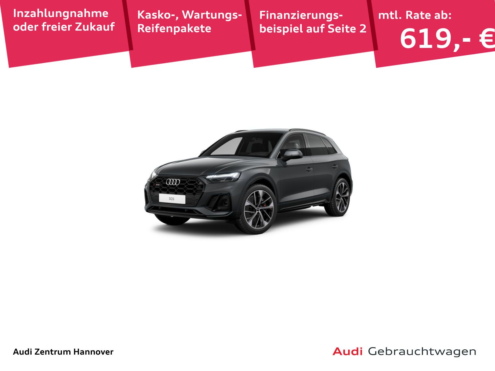 Audi SQ5 2023 г. Серый, пробег 53638 км