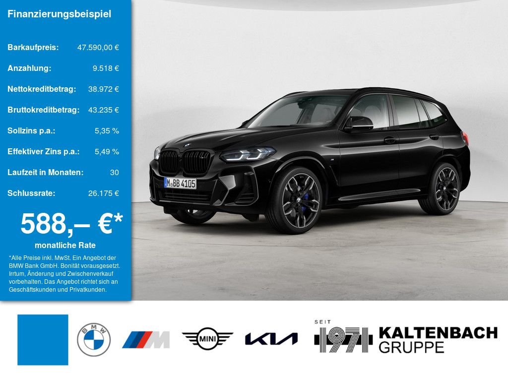 BMW X3 M40 2023 г. Чёрный, пробег 45897 км